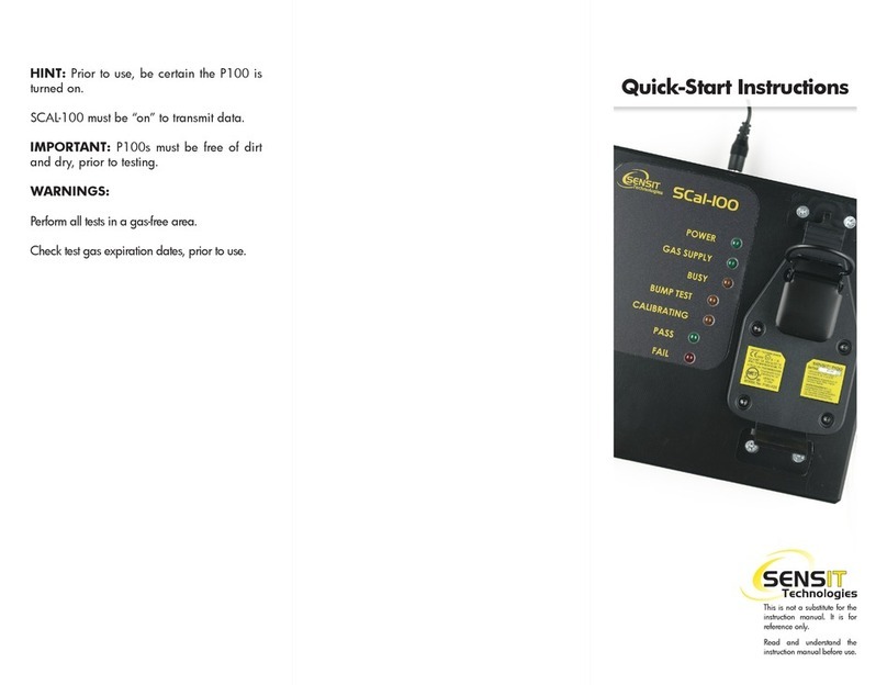 SENSIT Technologies SCAL 100 Series Quick start instructions