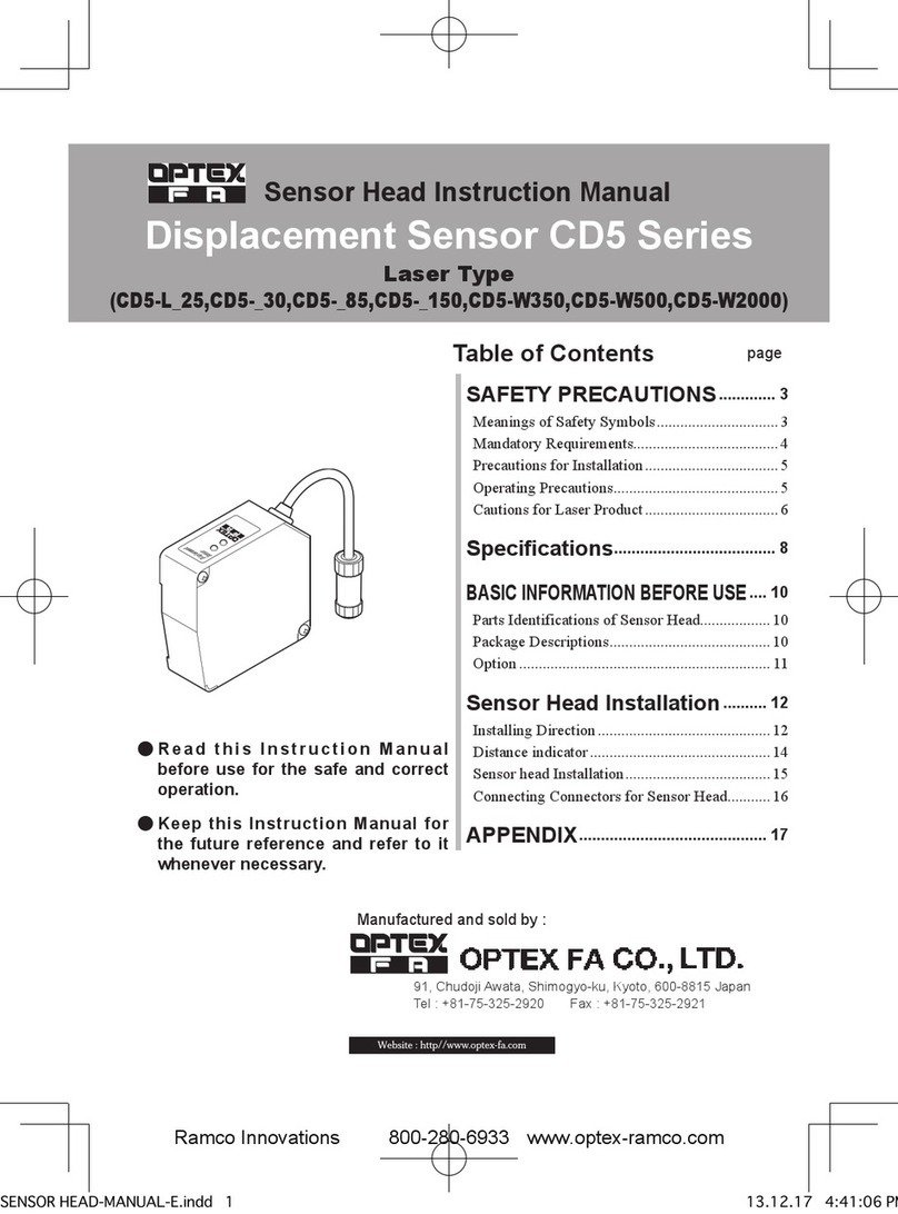 OPTEX FA CD5 Series User manual