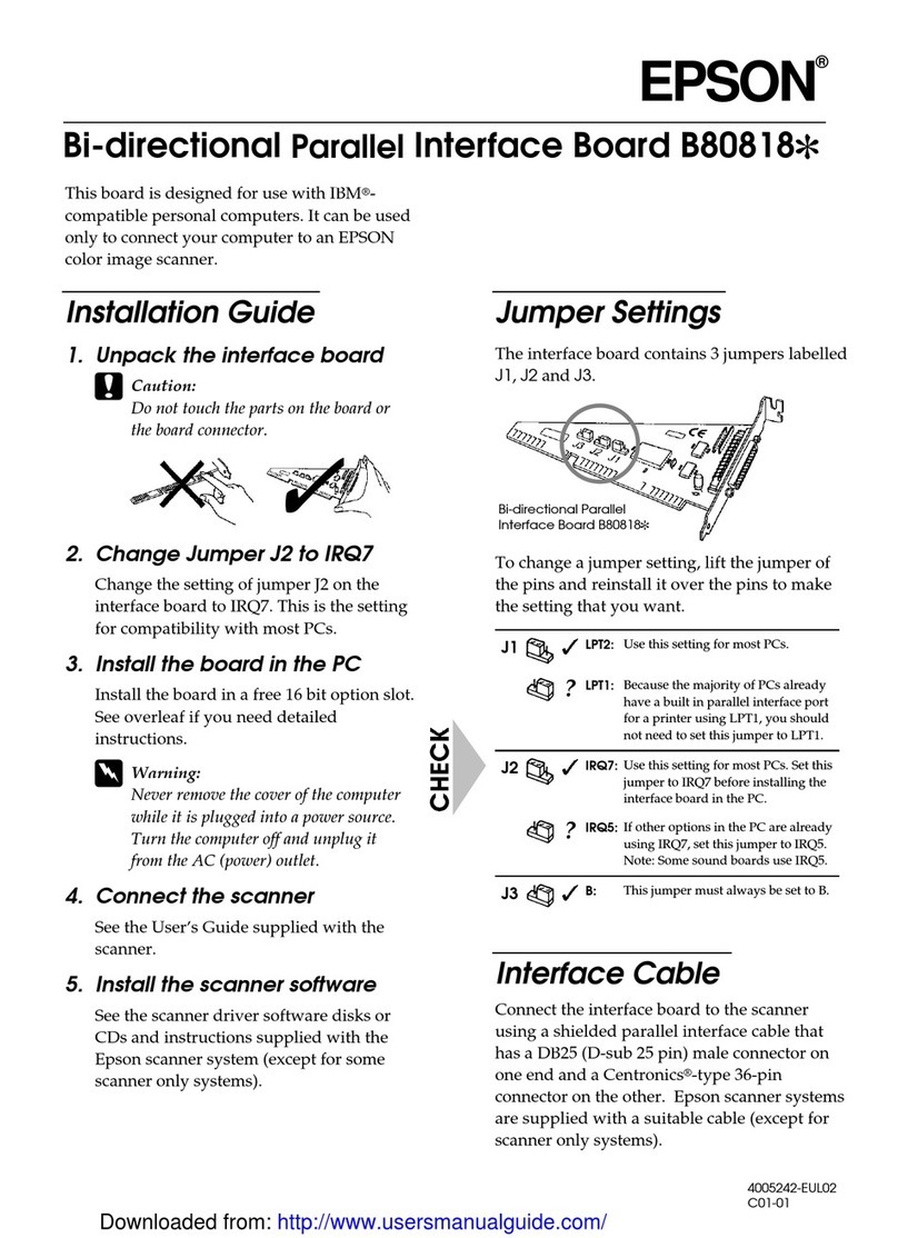 Epson B80818 Series User manual
