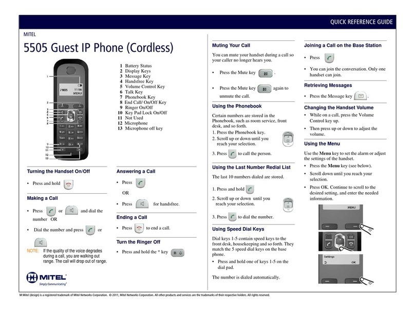 Mitel 5505 User manual