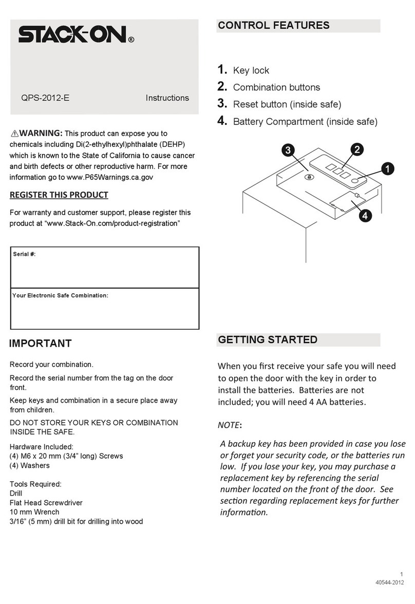 Stack-On QPS-2012-E User manual Stack-On QPS-2012-E User manual