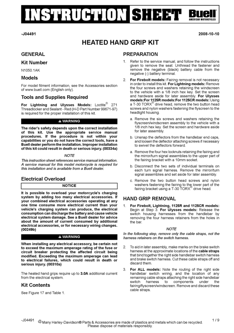 Buell N1050.1AK instruction sheet