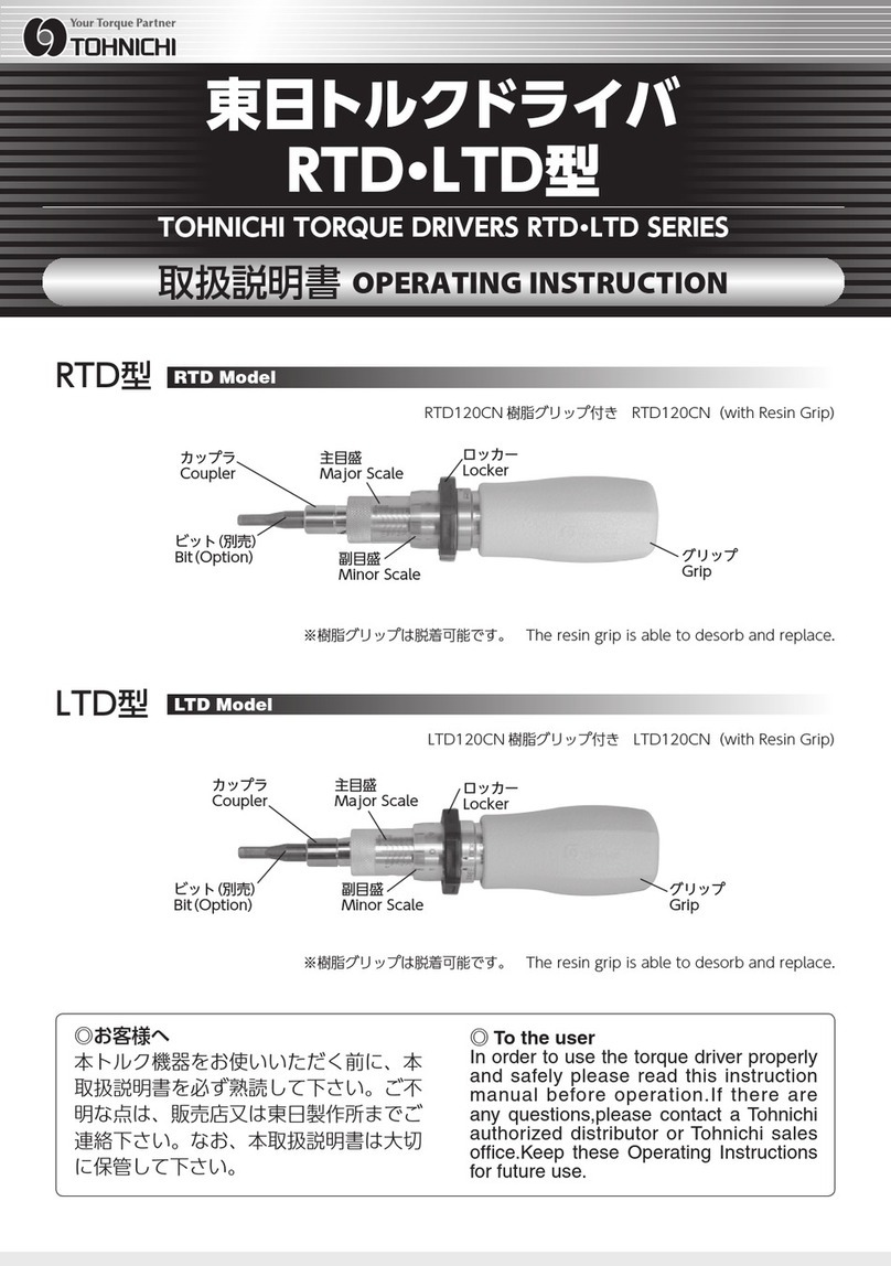 Tohnichi RTD series User manual