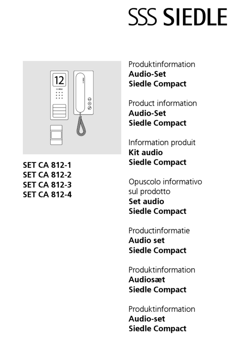 SSS Siedle CA 812-1 User manual