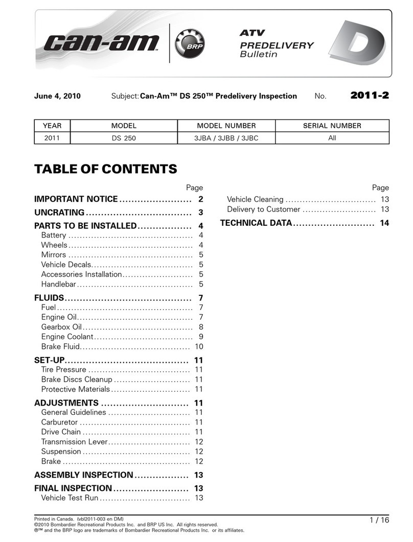 Can-Am DS250 User manual