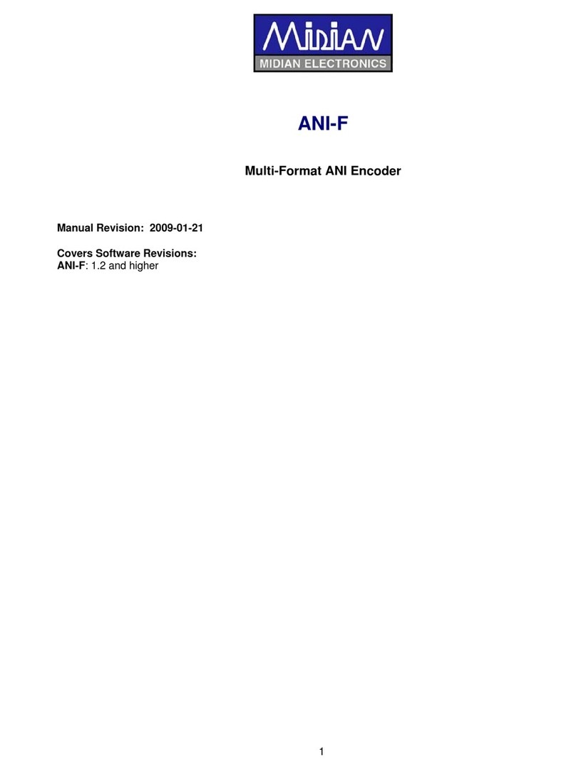 Midian Electronics ANI-F manual
