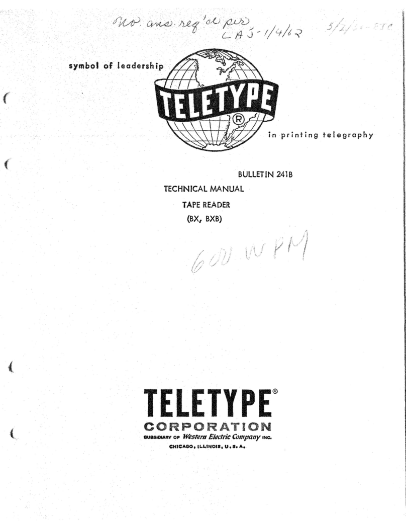 Teletype BX Technical manual