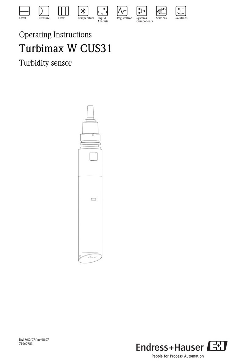 Endress+Hauser Turbimax W CUS31 User manual