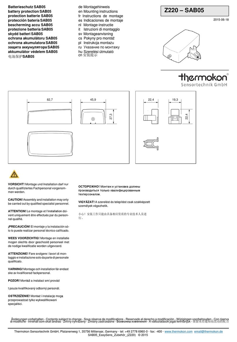 Thermokon Z220 User manual