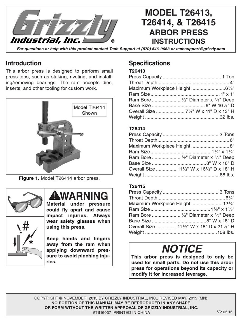 Grizzly T26413 User manual