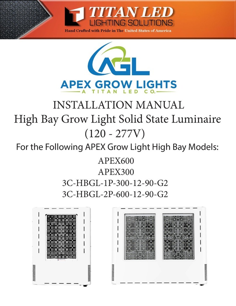 Titan LED Apex Grow Lights APEX600 installation manual