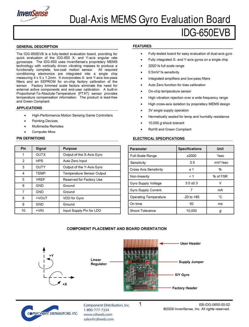InvenSense IDG-650EVB manual