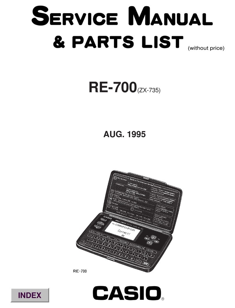 Casio RE-700 Troubleshooting guide