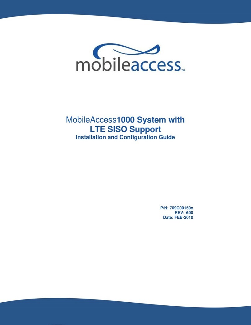 MobileAccess MA 1000 Installation and configuration guide