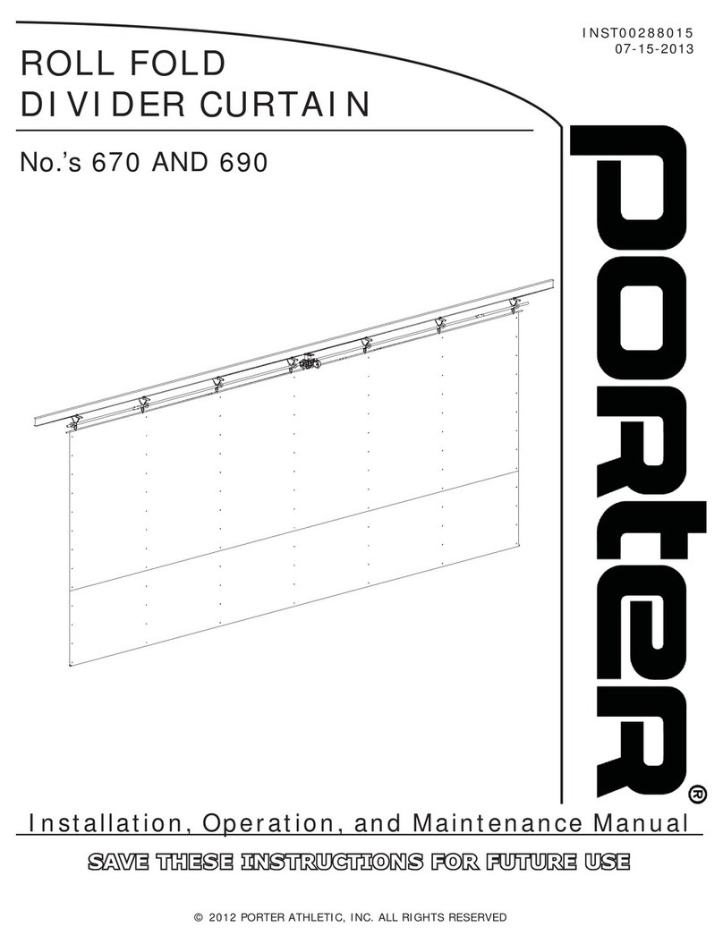 Porter Athletic 670 Installation, operation and maintenance manual