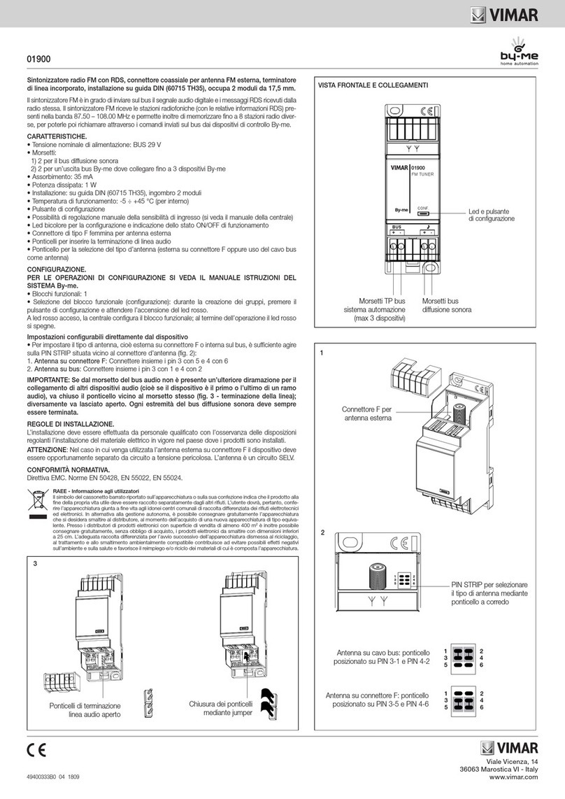 Vimar by-me 01900 quick start guide