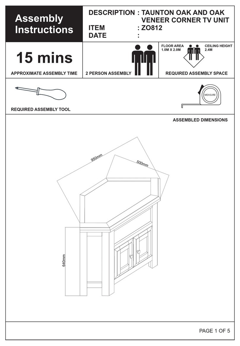 Home Essentials ZO812 Assembly instructions Home Essentials ZO812 Assembly instructions