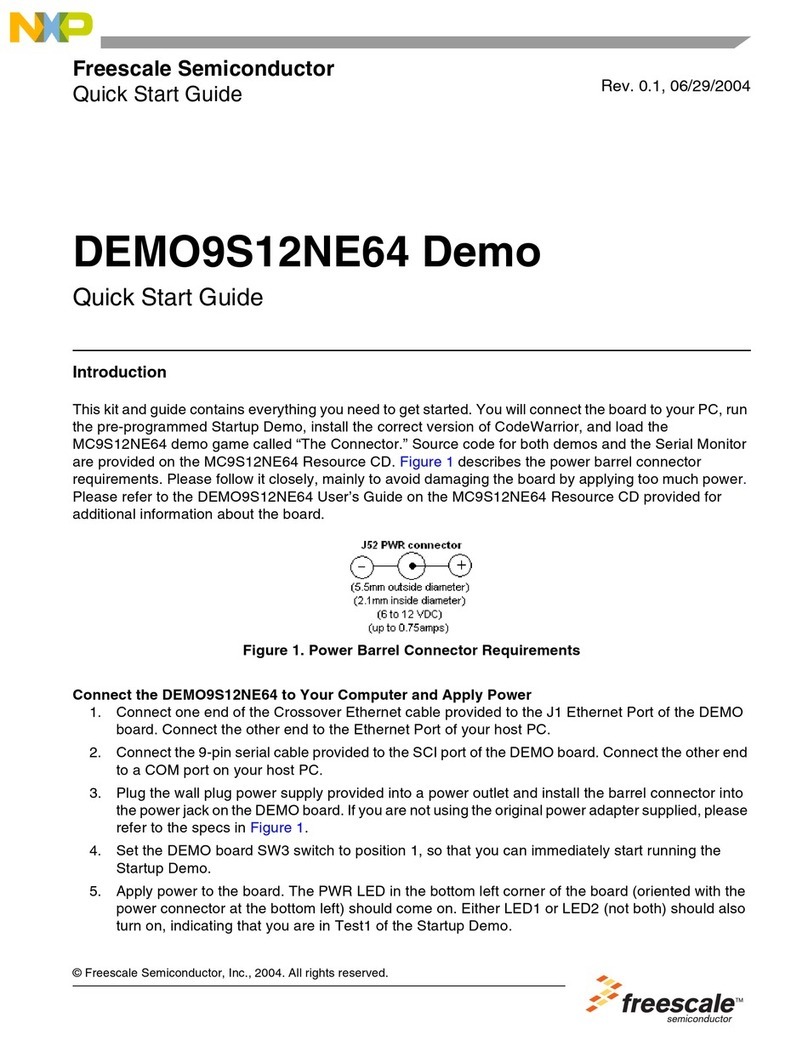 NXP Semiconductors Freescale Semiconductor DEMO9S12NE64 quick start guide