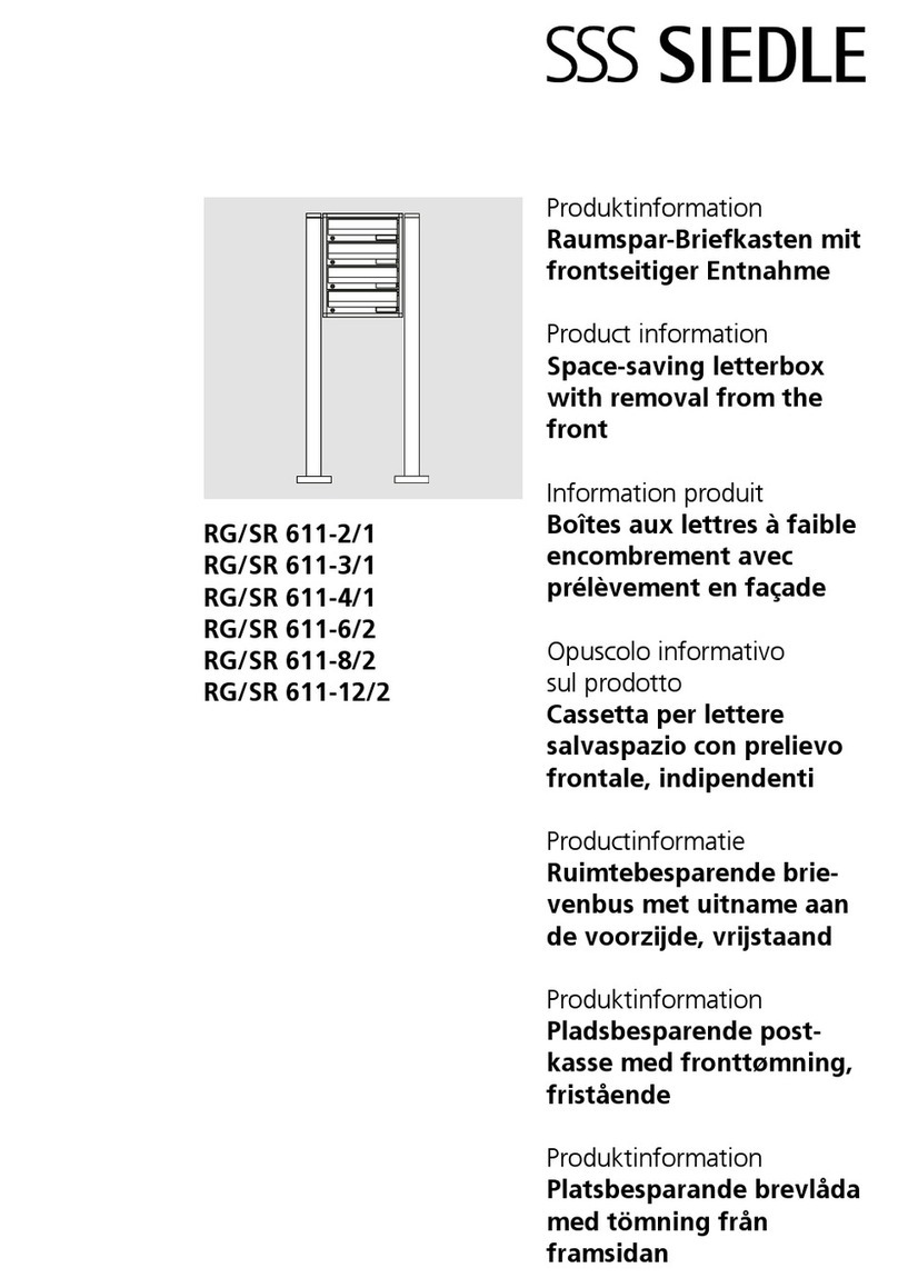 SSS Siedle RG/SR 611-2/1 Series User manual