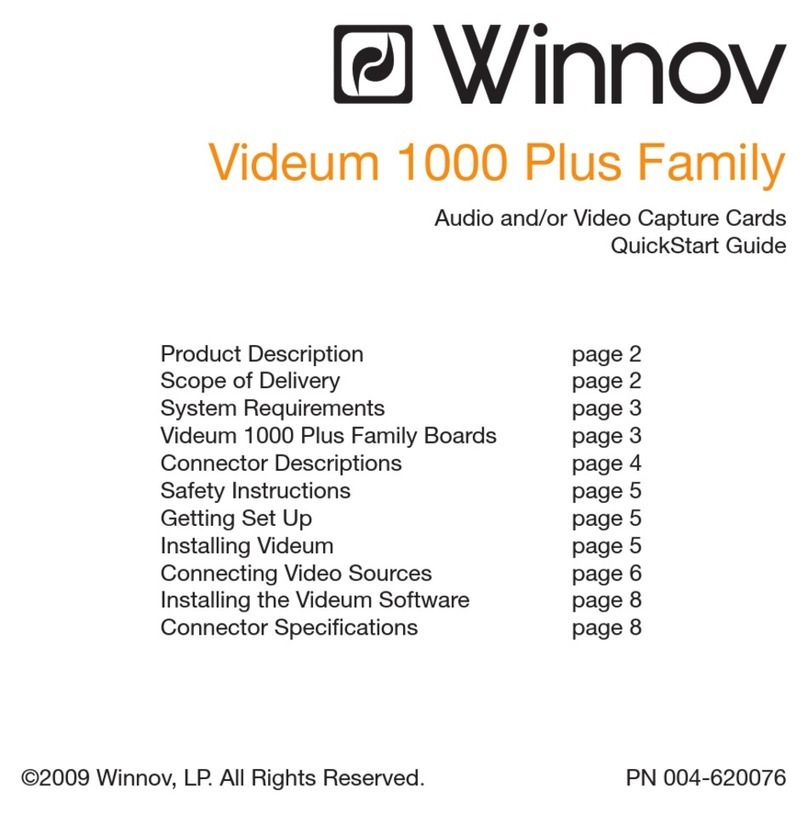 Winnov Videum 1000 Plus quick start guide