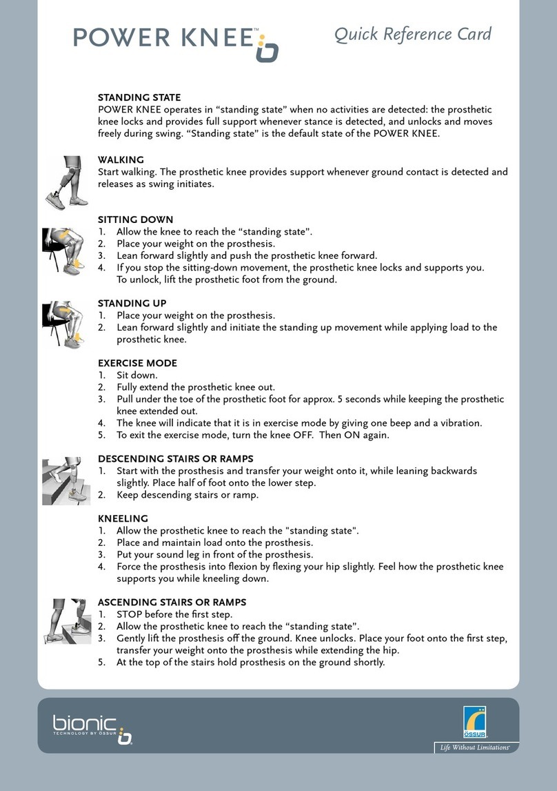 Ossur bionic power knee Reference guide