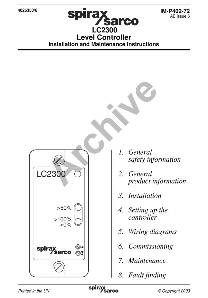 Spirax Sarco LC2300 Installation and maintenance instructions Spirax Sarco LC2300 Installation and maintenance instructions