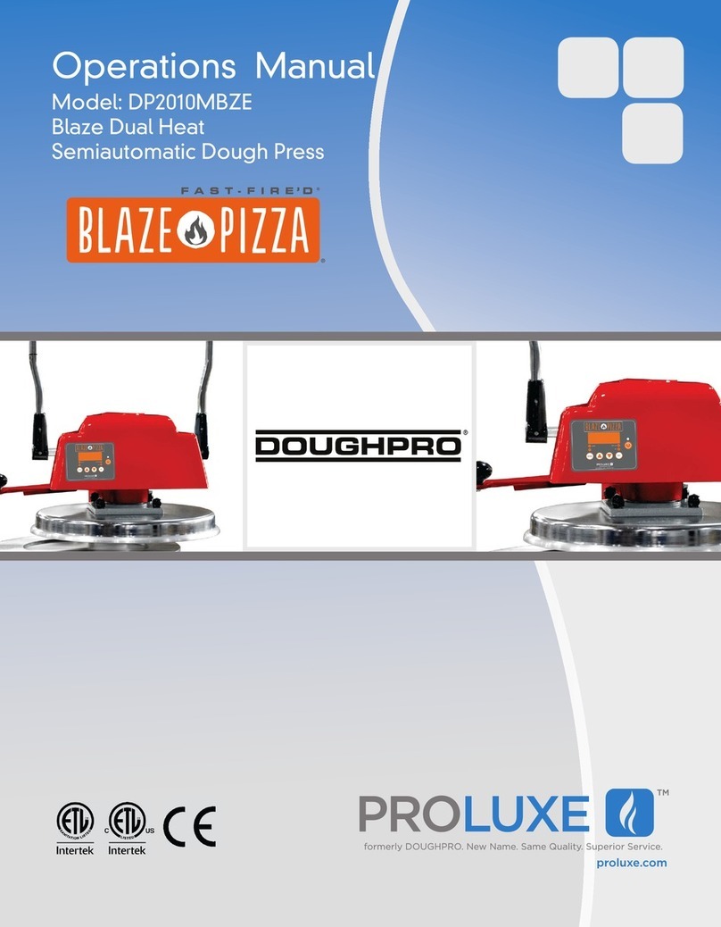 Proluxe FAST-FIRE'D BLAZE PIZZA DOUGHPRO DP2010MBZE User manual