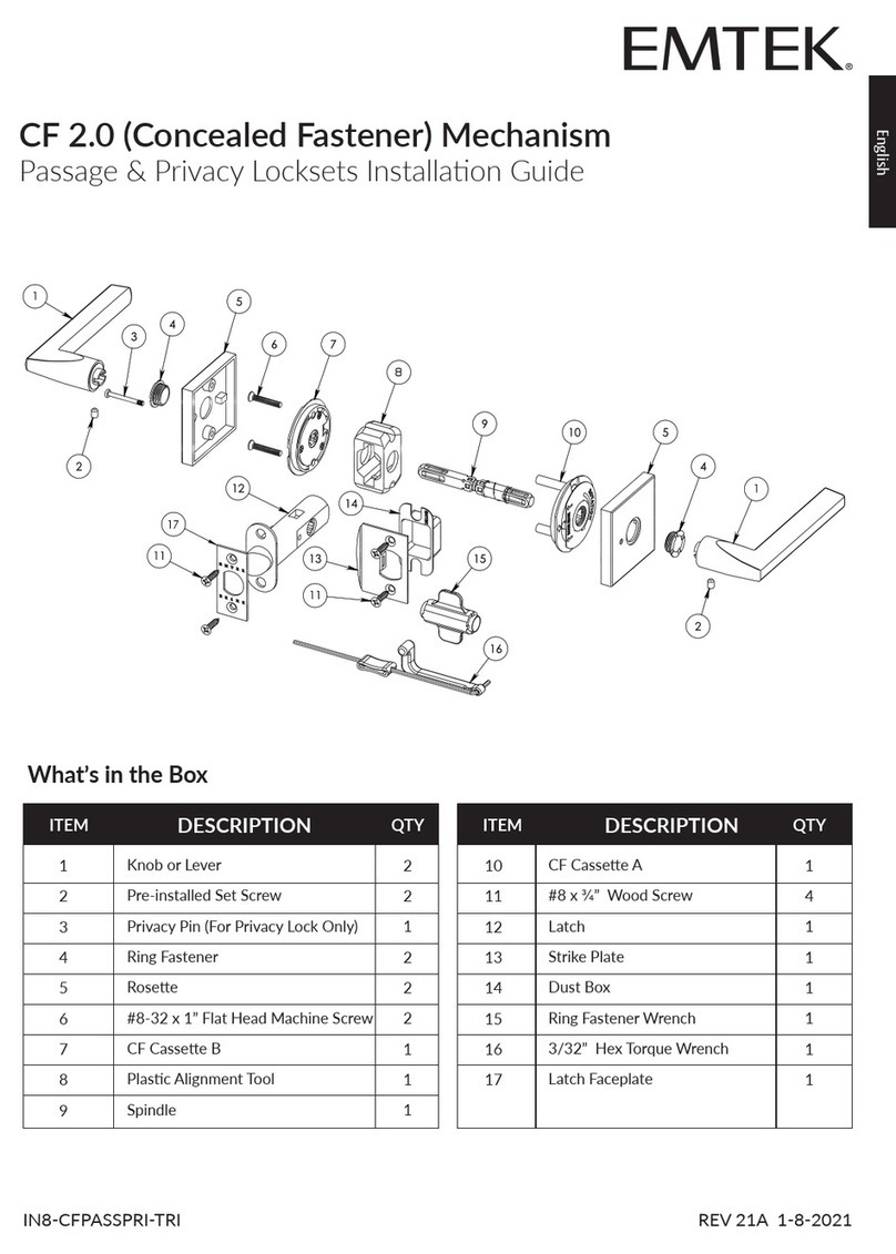 Emtek CF 2.0 installation guide