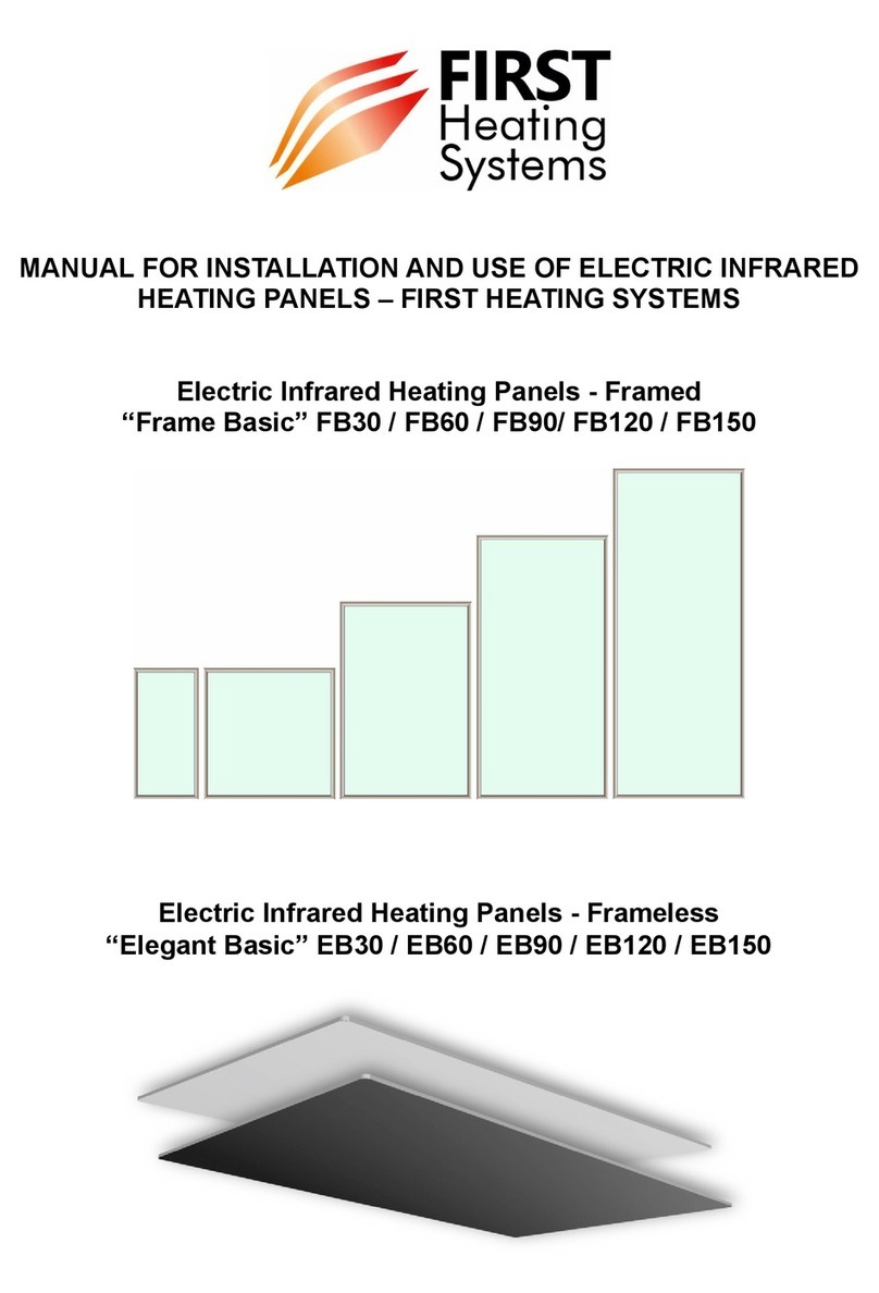 First Heating FB30 Manual for installation and use