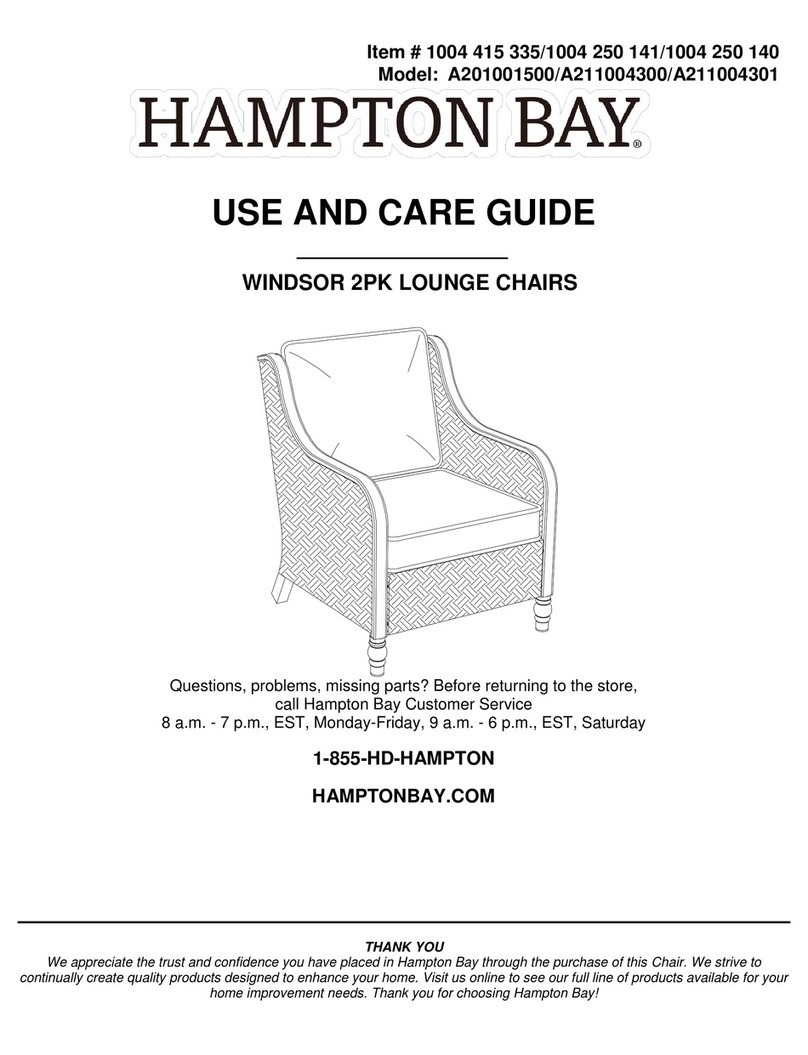 HAMPTON BAY WINDSOR 2PK Use and care guide HAMPTON BAY WINDSOR 2PK Use and care guide