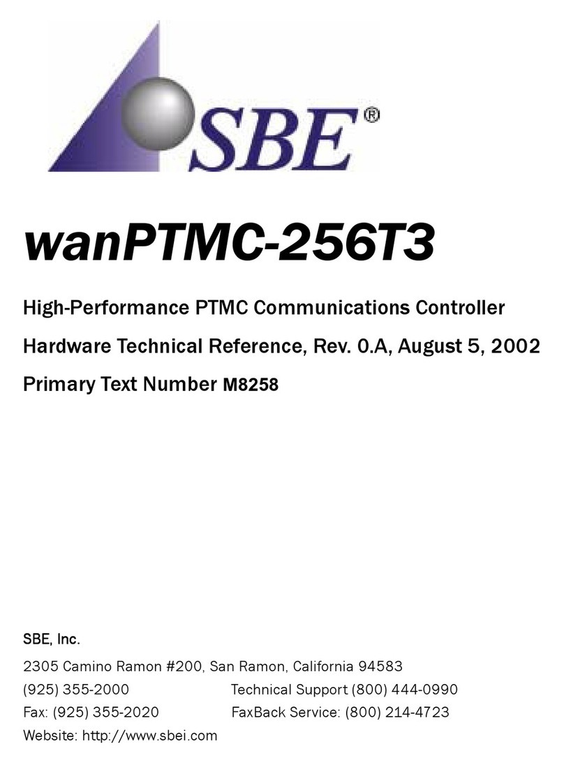 SBE wanPTMC-256T3 Hardware technical reference