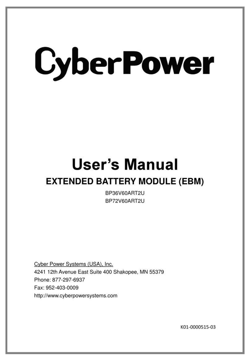 Cyber Power BP36V60ART2U user manual
