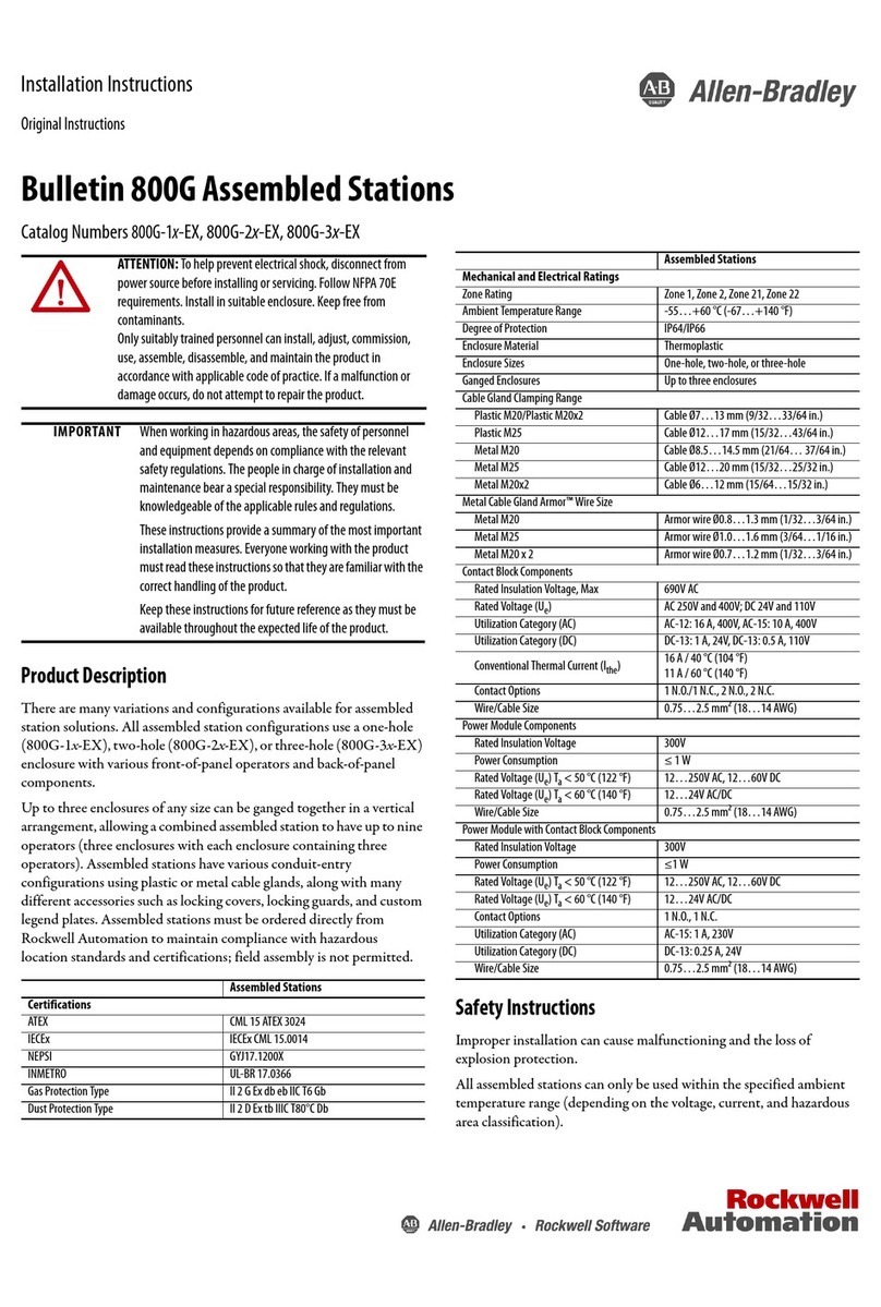 Allen-Bradley 800G Series User manual Allen-Bradley 800G Series User manual