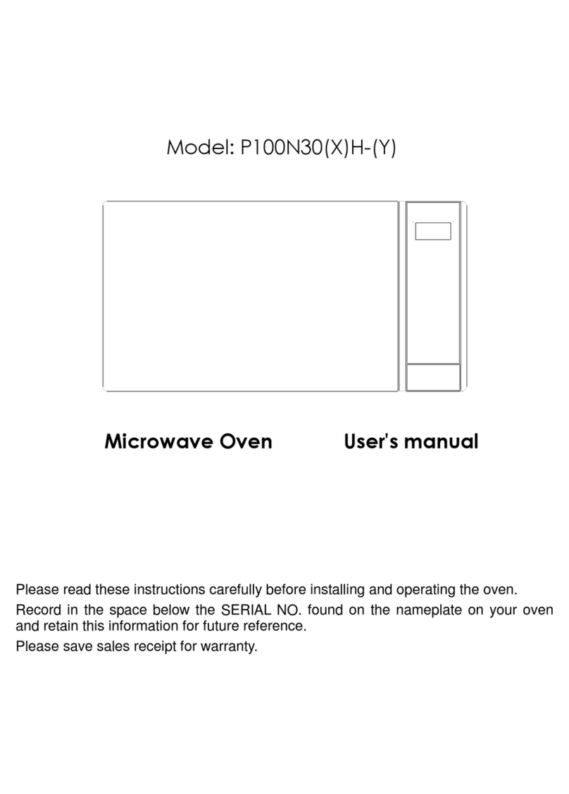 Galanz P100N30 H Series User manual