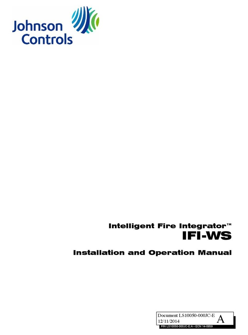Johnson Controls IFI-WS Installation and operation manual Johnson Controls IFI-WS Installation and operation manual