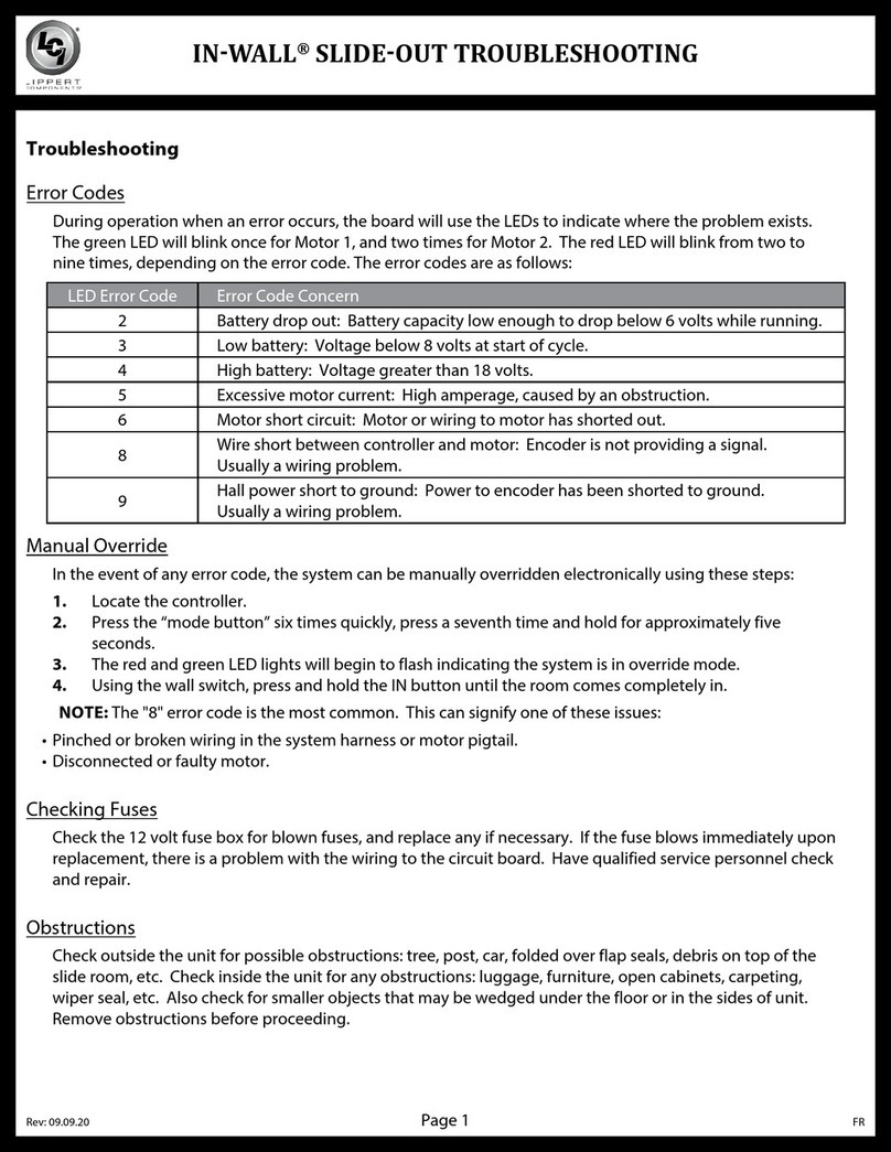 Lippert Components IN-WALL Operating instructions