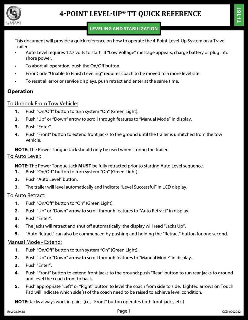Lippert Components Level-Up quick reference