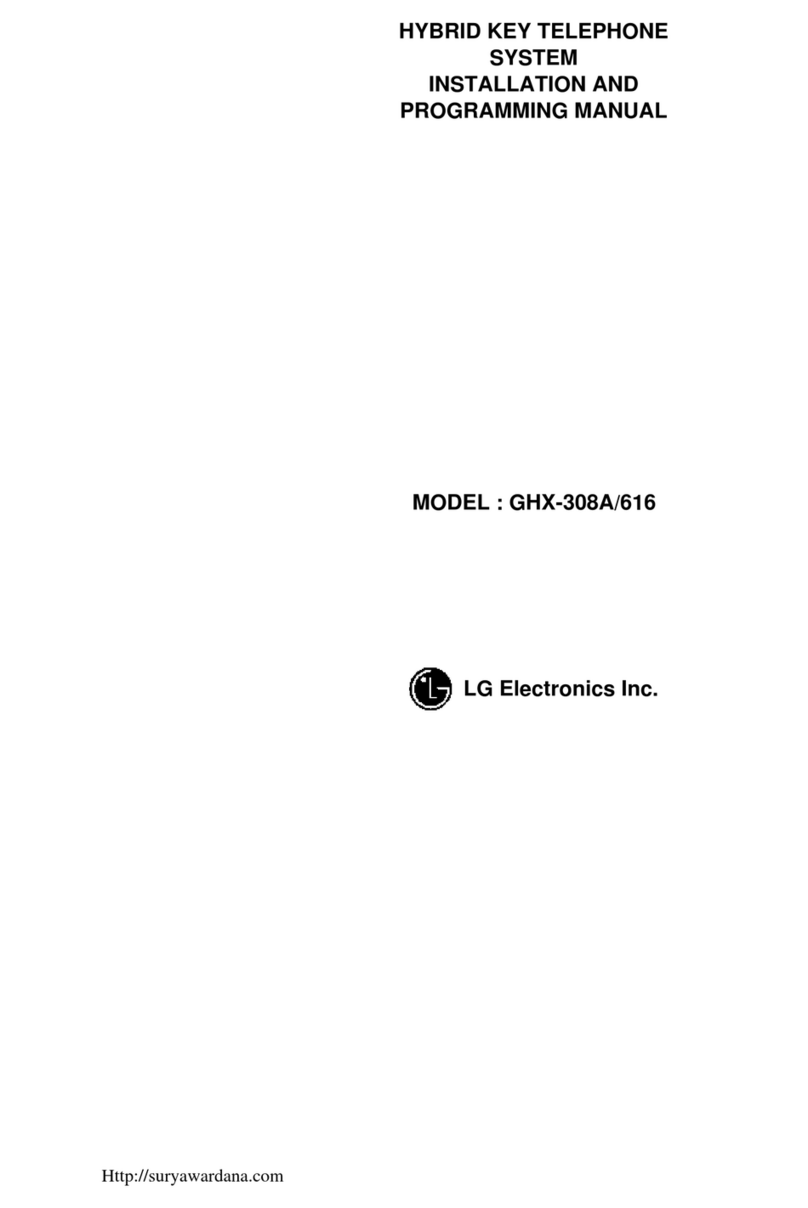 LG GHX-308A/616 Installation and programming manual