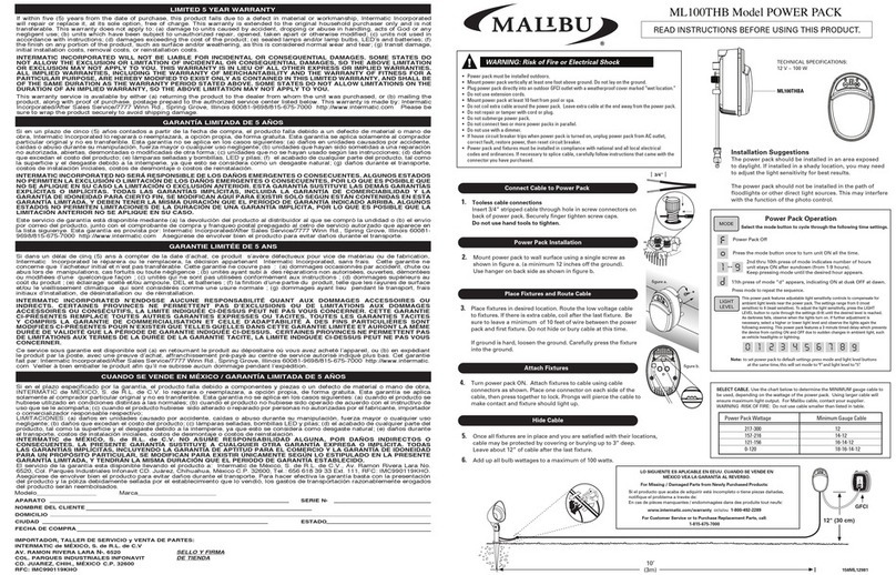 Malibu Boats ML100THB instructions