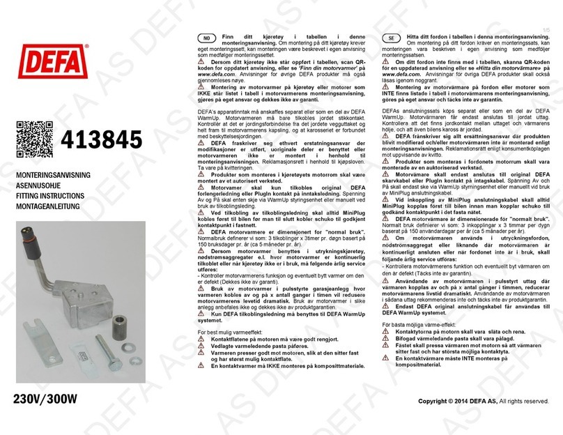 DEFA 413845 Fitting instructions