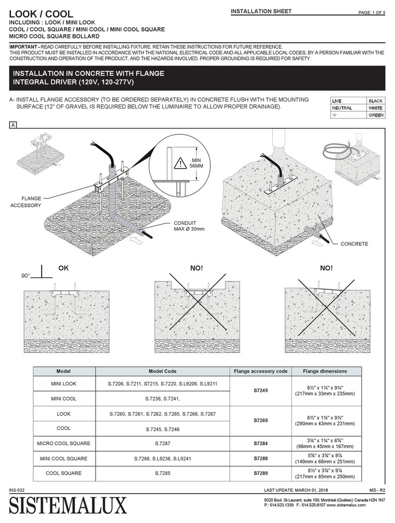 Sistemalux MINI LOOK Assembly instructions