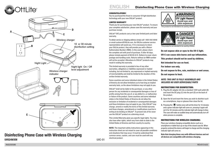 OttLite UV024WXM quick guide