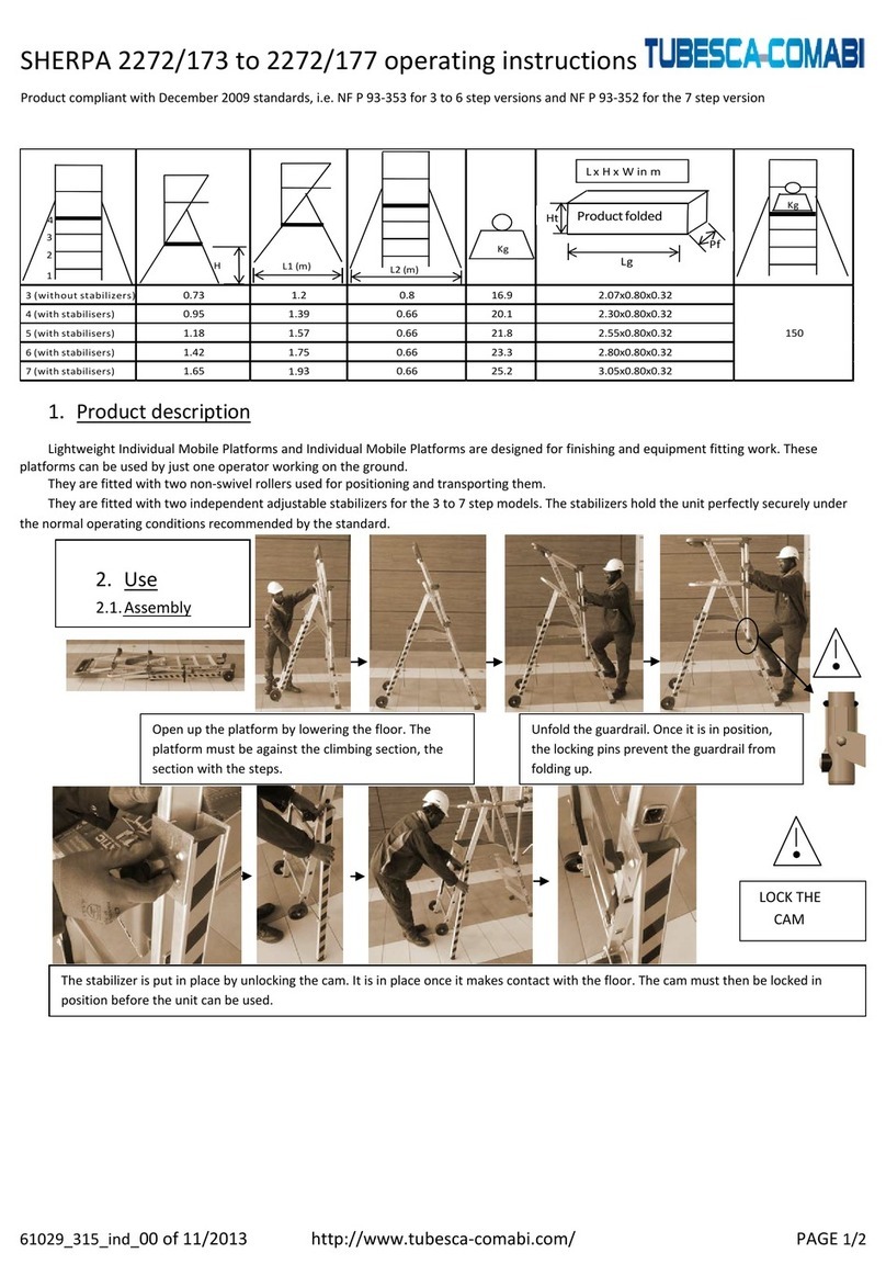 TUBESCA-COMABI SHERPA 2272 Series operating instructions
