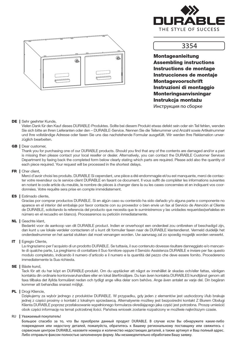 DURABLE 3354 Installation guide