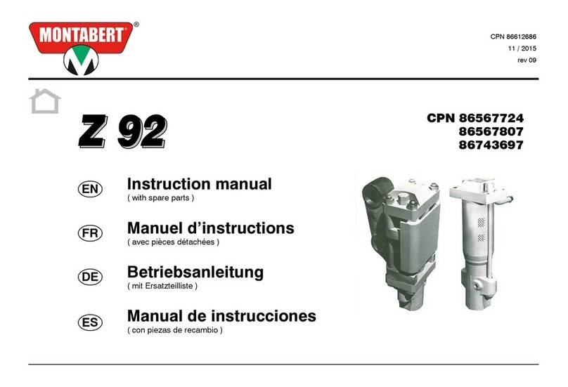 Montabert Z92 instruction manual