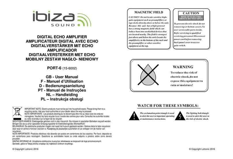Ibiza sound PORT-6 User manual