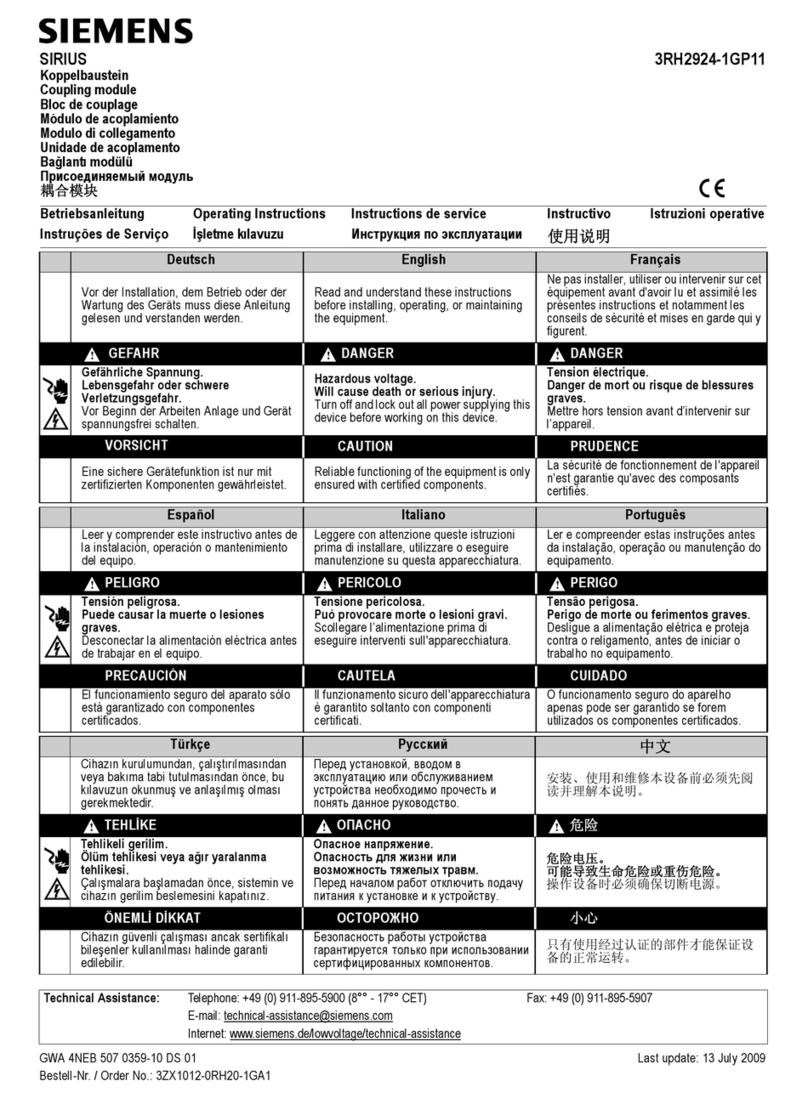 Siemens SIRIUS 3RH2924-1GP11 User manual