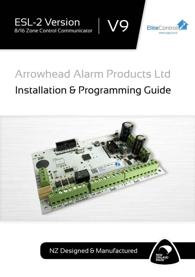 Arrowhead Alarm Products ESL-2 Installation & programming guide Arrowhead Alarm Products ESL-2 Installation & programming guide