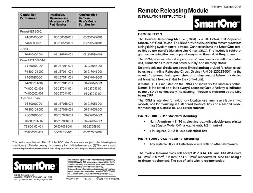 SmartOne 70-600000-001 User manual