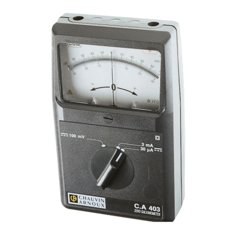Chauvin Arnoux C.A 403 ZERO GALVANOMETER user manual Chauvin Arnoux C.A 403 ZERO GALVANOMETER user manual